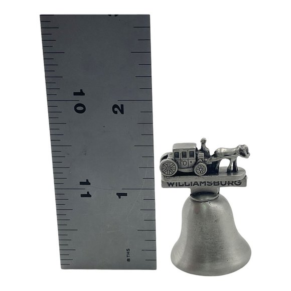 Vintage Colonial Williamsburg Virgina Pewter Bell Horse and Buggy Americana - Picture 9 of 9